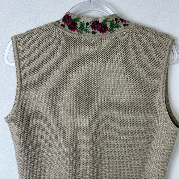 Vintage Rage Knit floral sweater vest size: XL - Picture 12 of 12